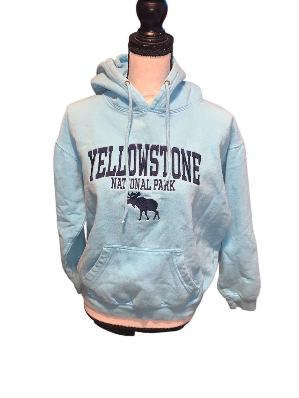 Pacific & Co Yellowstone National Park Medium Light Blue Hoodie Sweatshirt